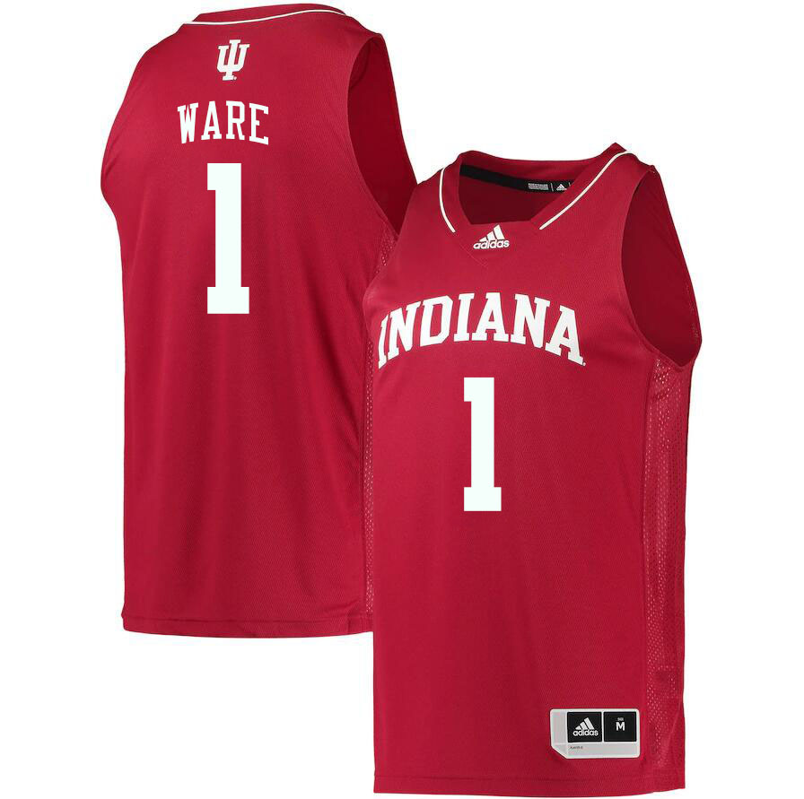 Men #1 Kel'el Ware Indiana Hoosiers College Basketball Jerseys Stitched Sale-Crimson